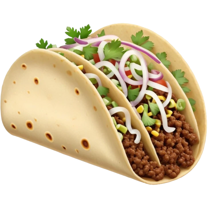 Mexican street taco with soft muted colors emoji