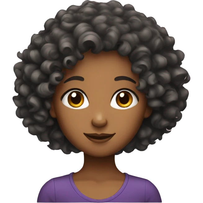 curly hair girl emoji