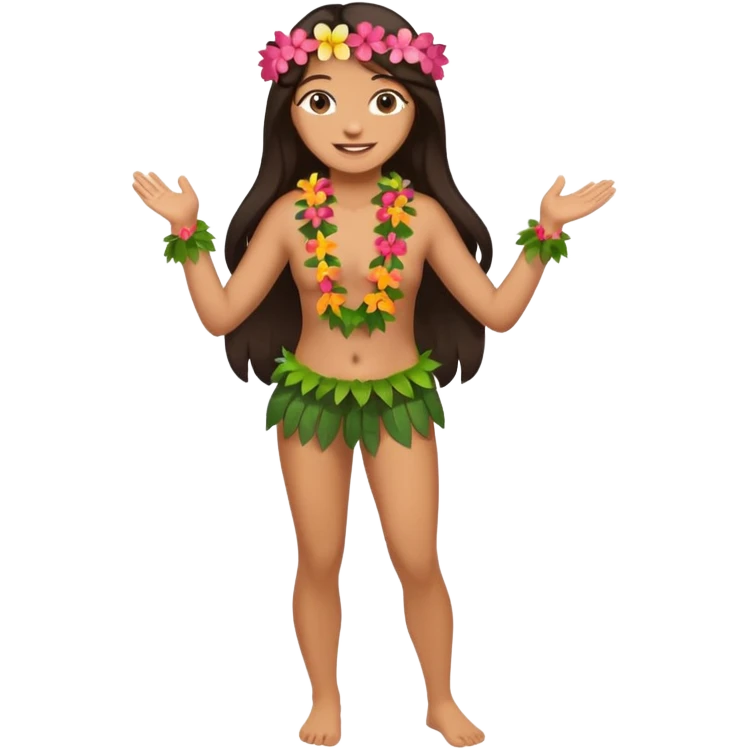 MUJER CUERPO COMPLETO HAWAI emoji