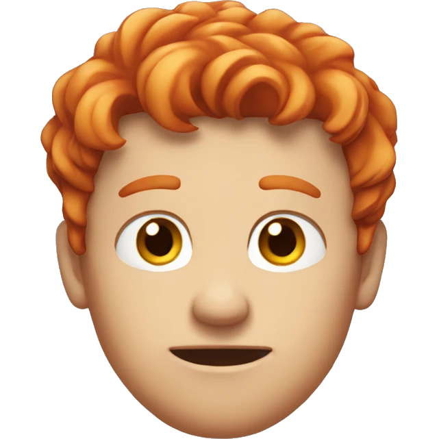 Red head man staring with his fingers all crinkled up emoji
