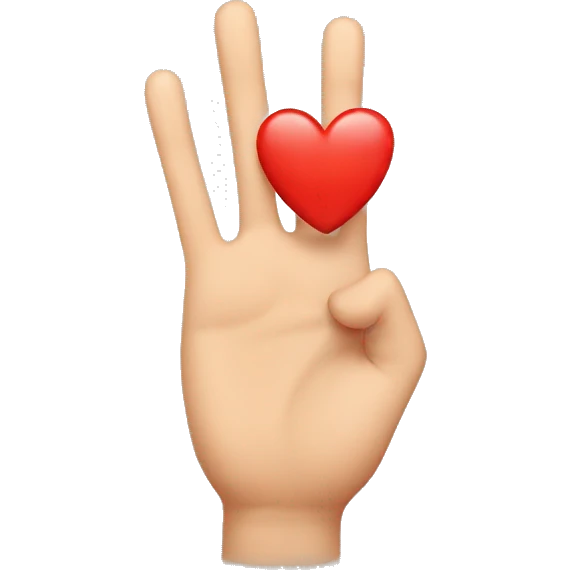 Happy emoji with hand heart emoji