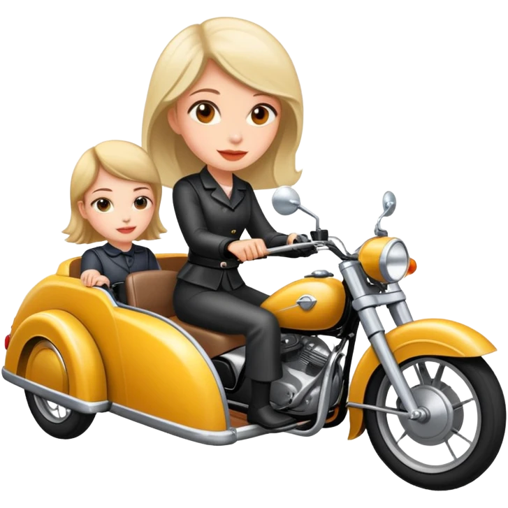 Girl in side car emoji