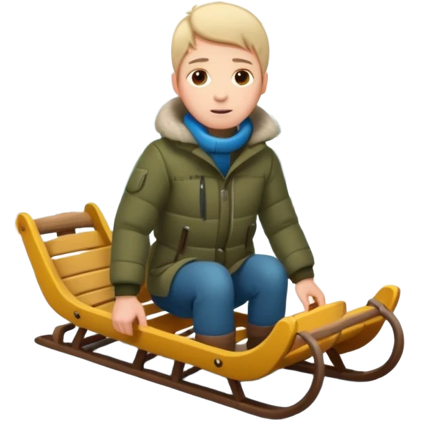 Eland voor slede in dennenbos  emoji