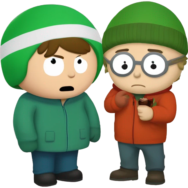 Eric Cartman dando la mano aKyle Broflovski  emoji