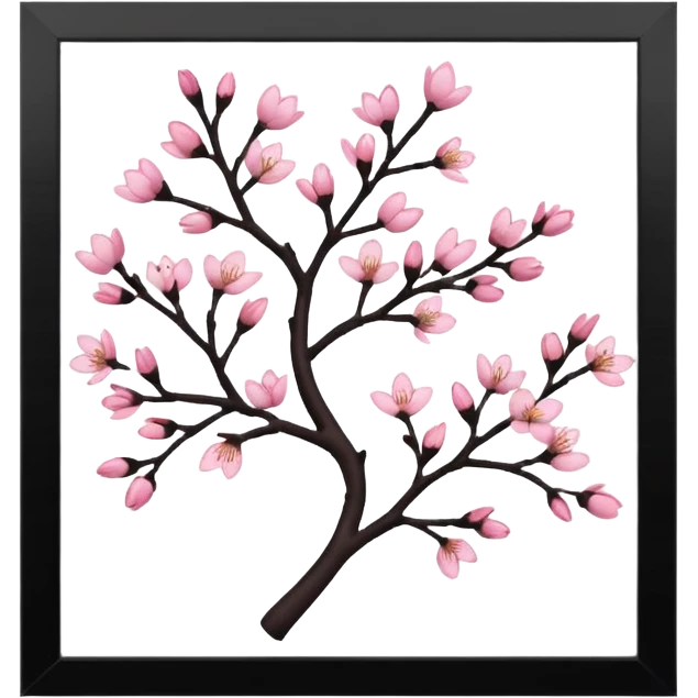cute cherry blossom outline photo frame emoji