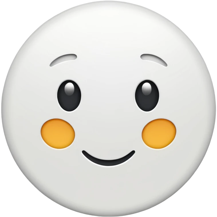 White circle without face emoji