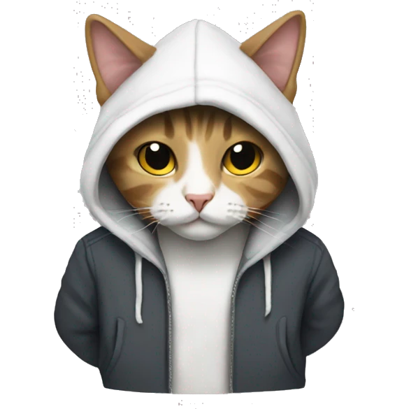 cat with a hoodie emoji