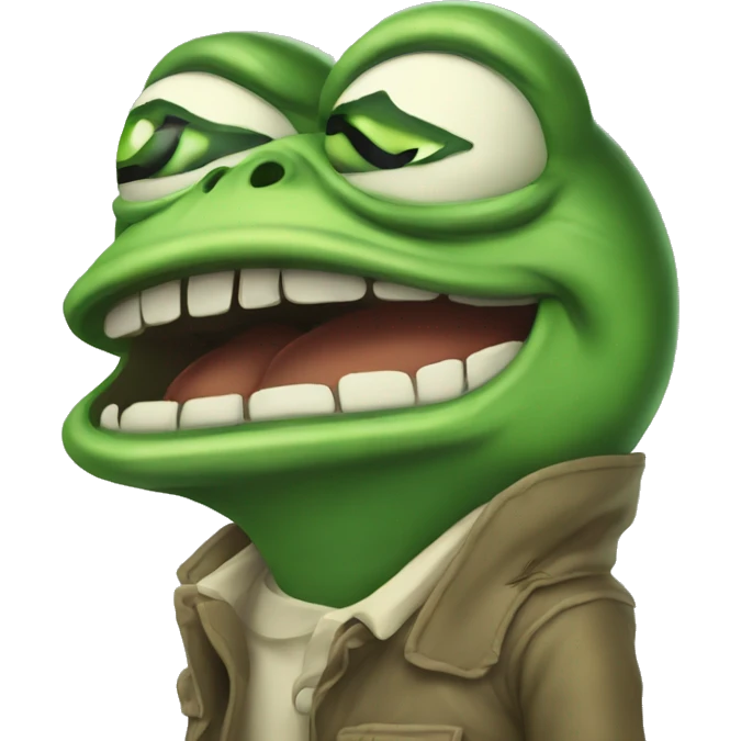 pepe the frog having war flashbacks emoji