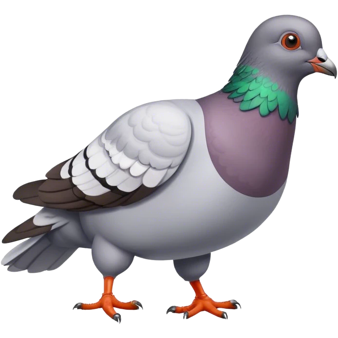 Pigeon and soccer emoji