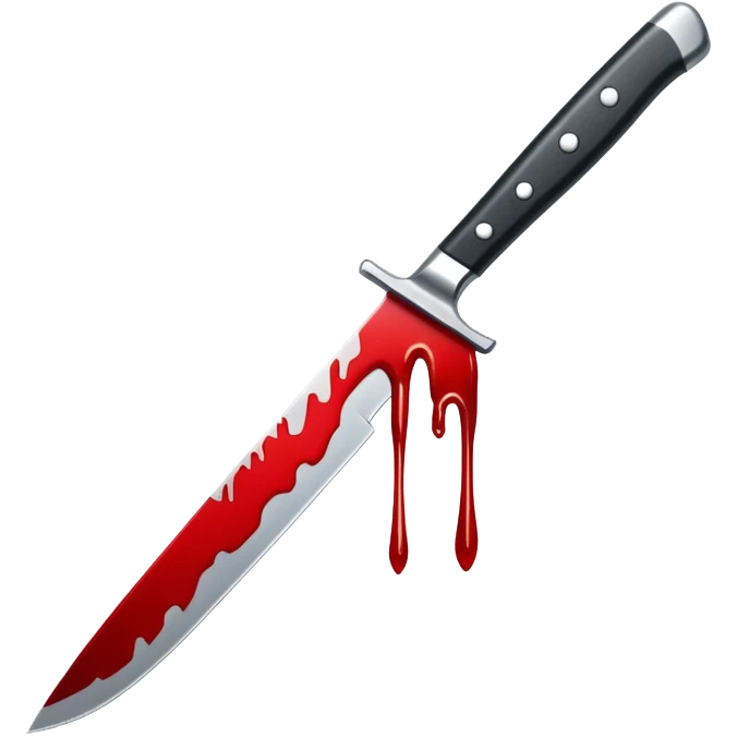 knife with blood dripping from blade emoji