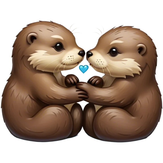 Kissing otters  emoji