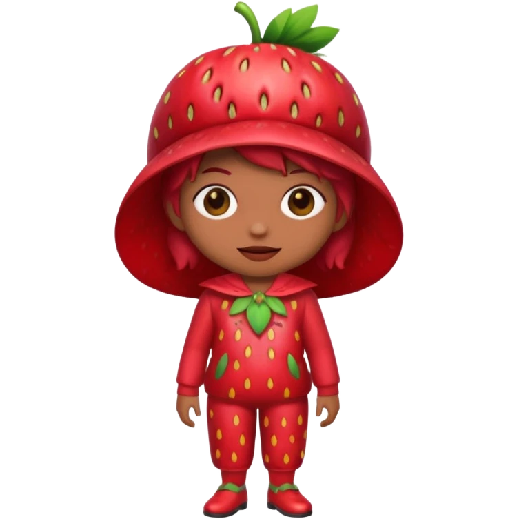 A strawberry outfit emoji
