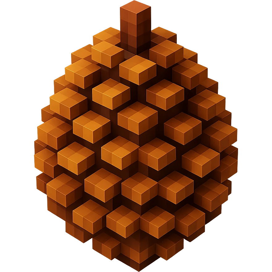 pine cone with a rustic texture emoji