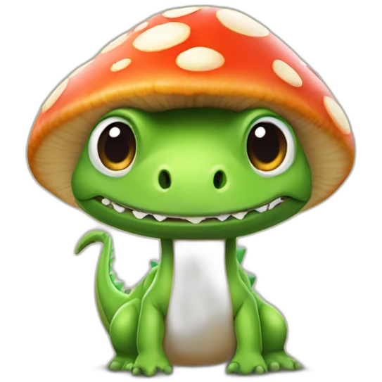 dinossaur + mushroom emoji