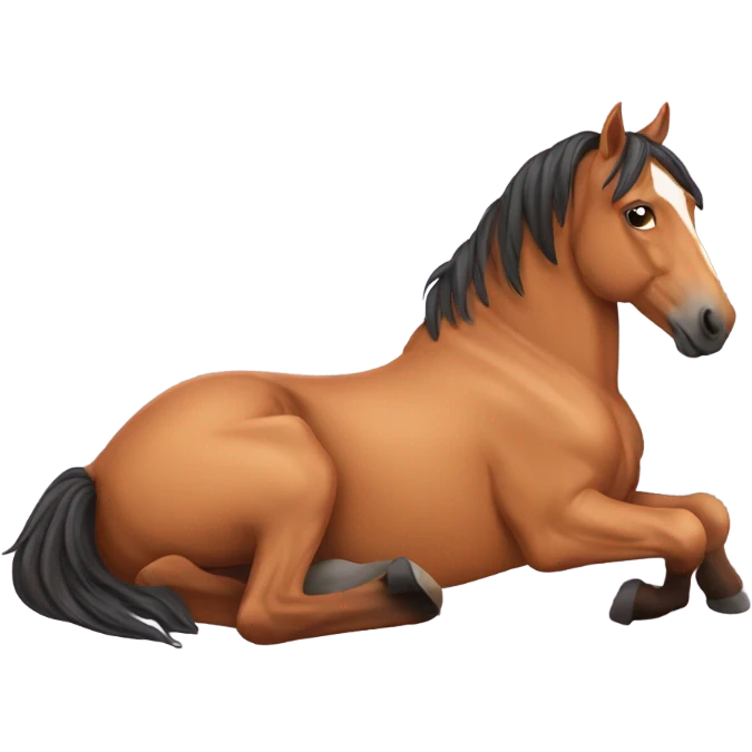 laying horse emoji