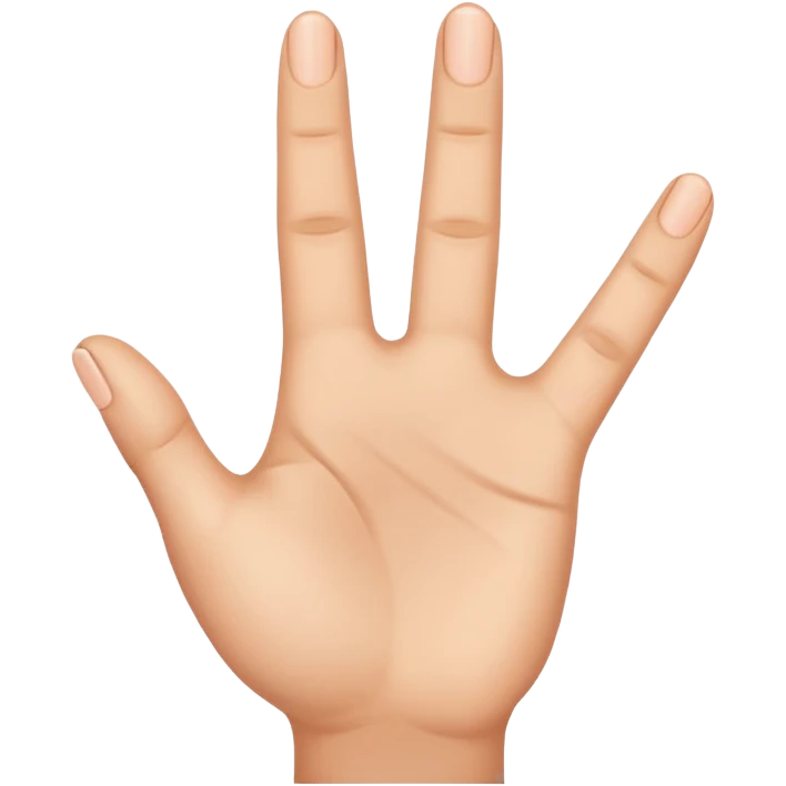 3 fingers up hand  emoji