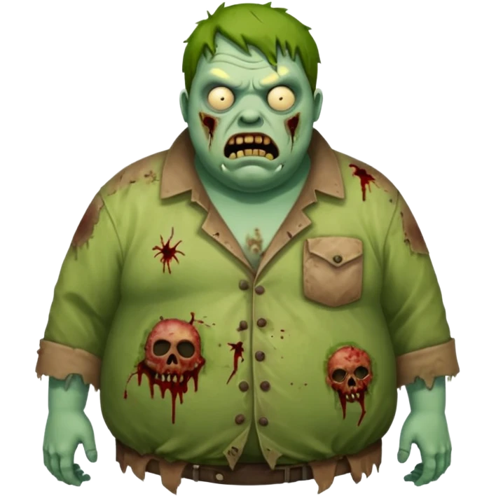 Fat zombie emoji
