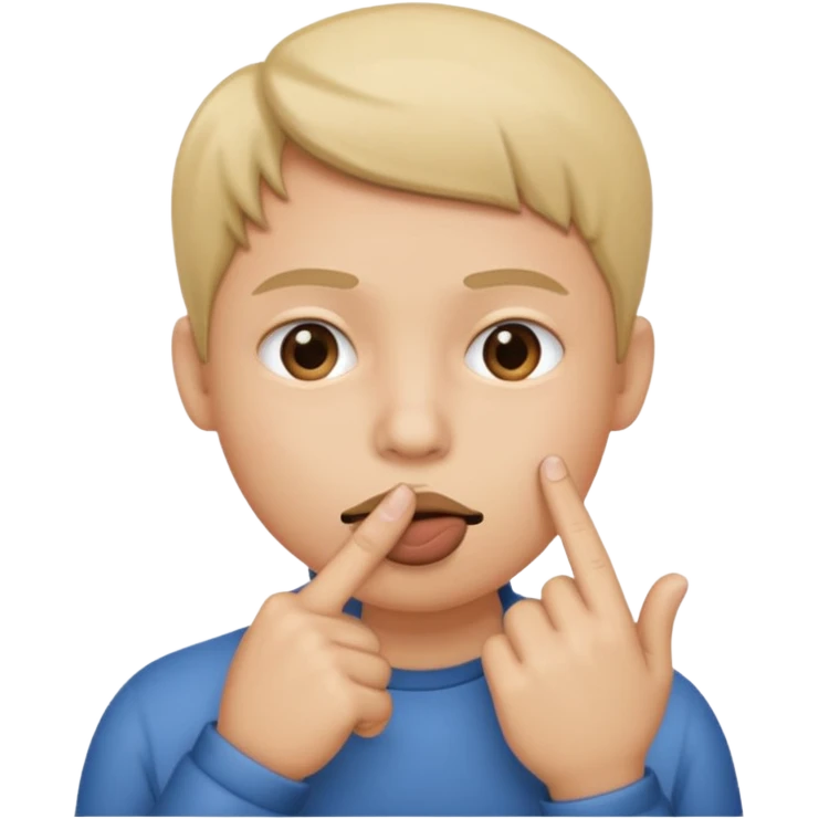 Boca con un dedo emoji