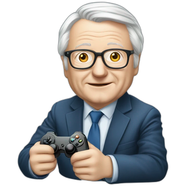 Jean-Marie lepen avec une manette emoji