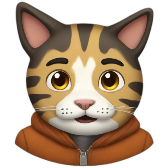 this is fine meme cat emoji