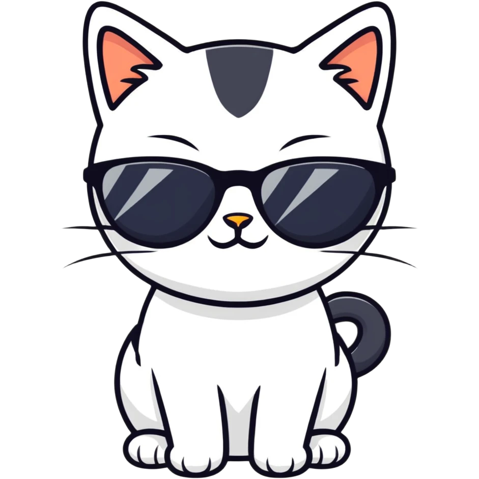 Cat with sunglasses emoji