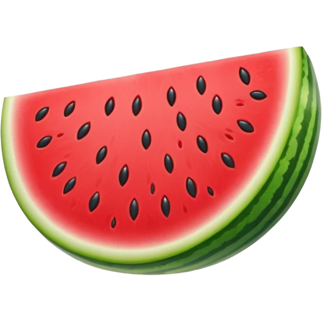 Cartoon Watermelon one slice emoji