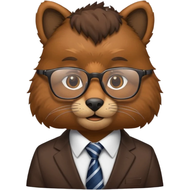 glasses animal with tie emoji