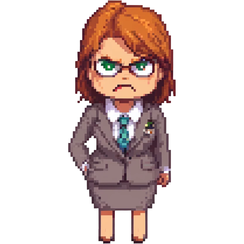 An angry business secretary emoji