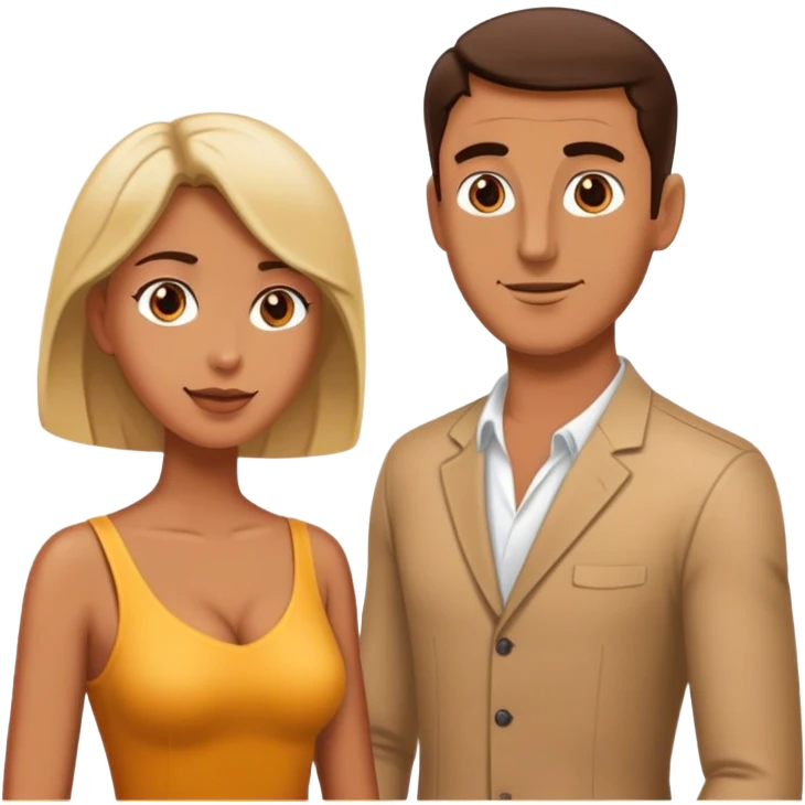 charismatic man meeting a woman standing  emoji