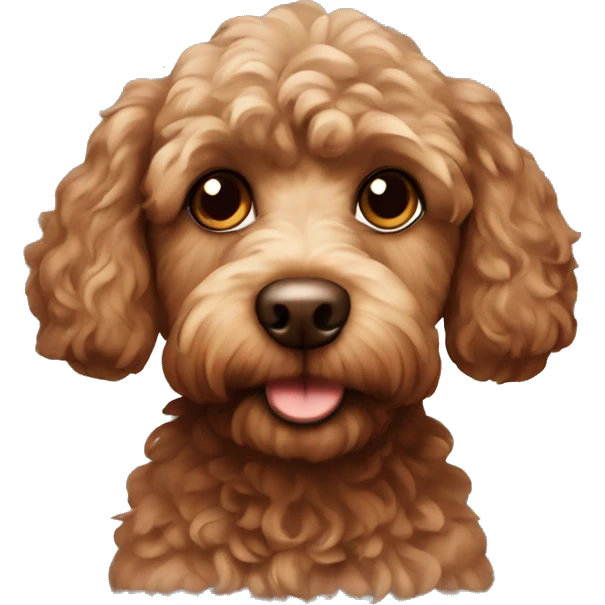 Brown cockapoo  emoji
