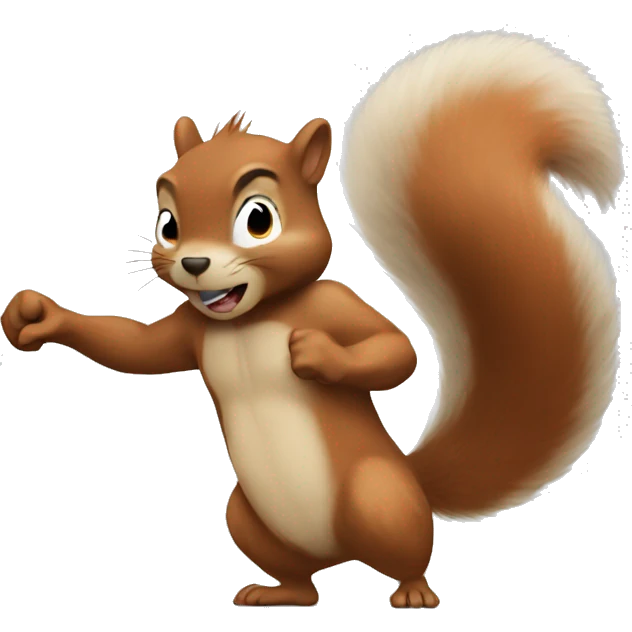 squirrel punching air emoji