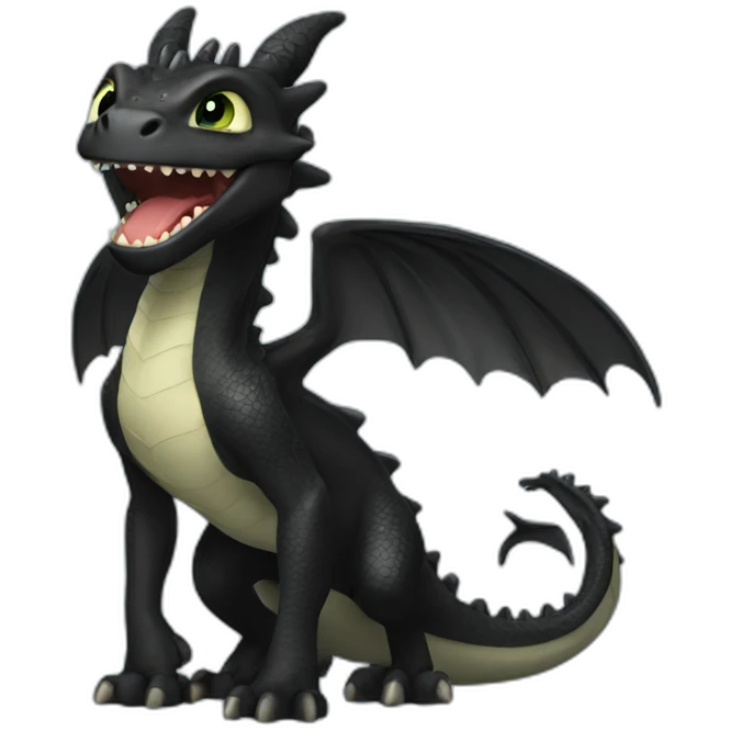 Toothless, dragon emoji