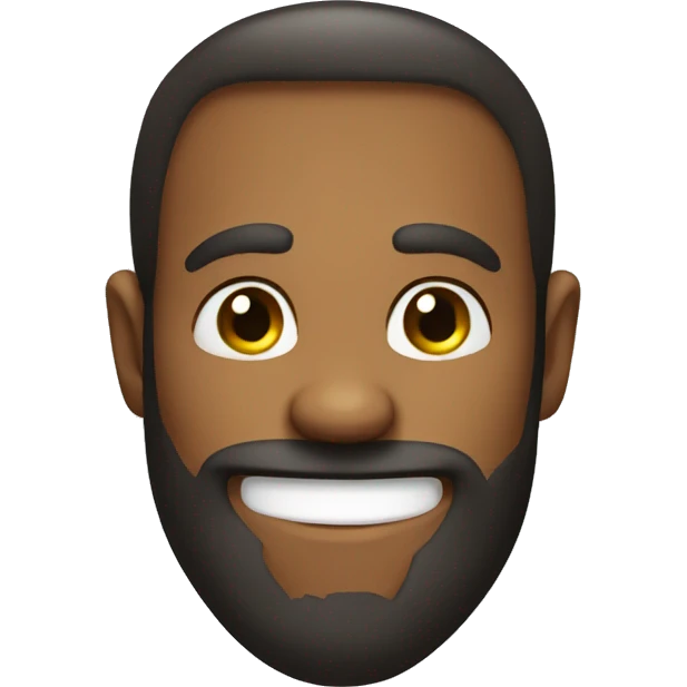 Sneaky laugh beard emoji