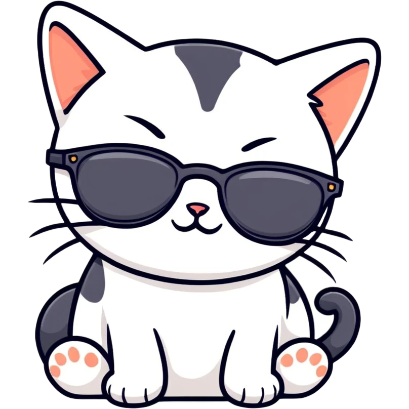 Cat with sunglasses emoji