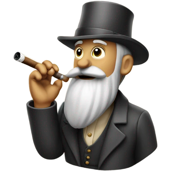 Smoking old fashioned pipe emoji