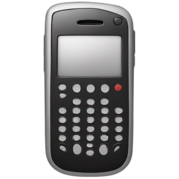 Scrolling phone black and whkte emoji