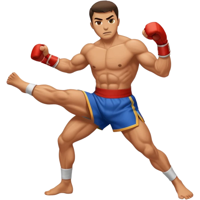 fighter kicking emoji