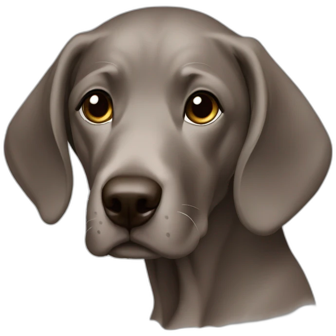 weimaranner brown female emoji