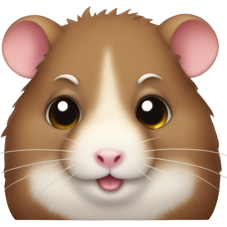 dark brown fat hamster emoji
