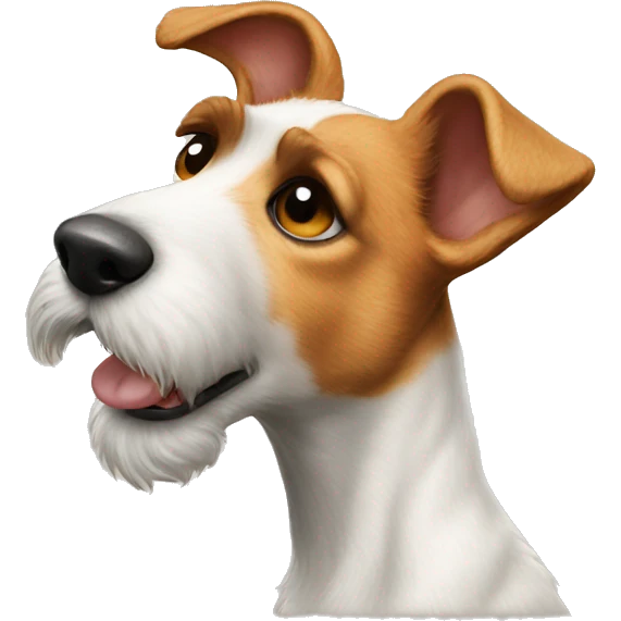 Fox terrier blowing a kiss emoji