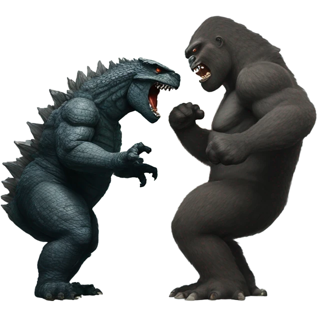 godzilla fighting king kong emoji