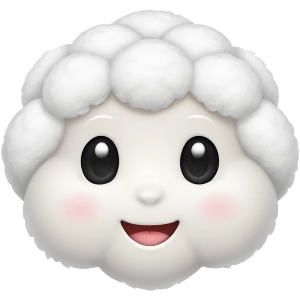 Cotton without face emoji