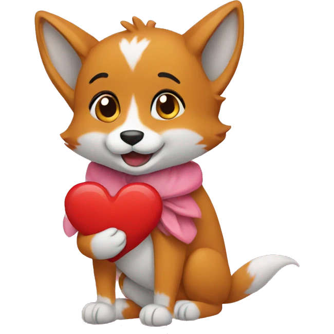 shefox holding heart emoji