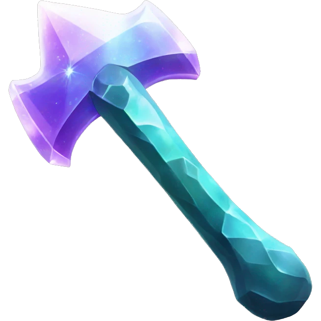 crystal geode axe emoji
