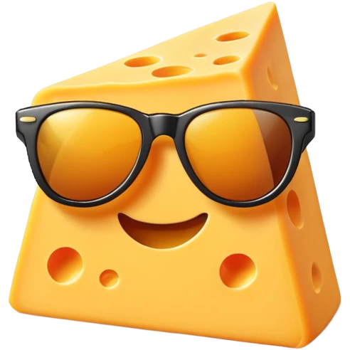 piece of cheese in sunglasses emoji