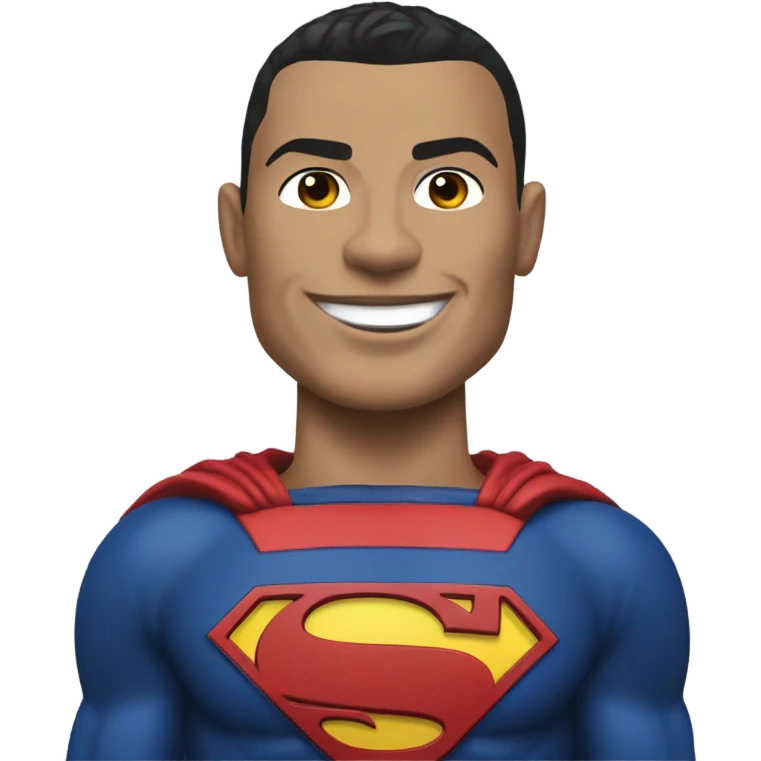 ronaldo in superman custom emoji
