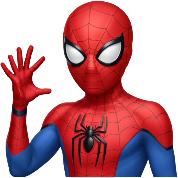 Spider-Man shooting web from hand emoji