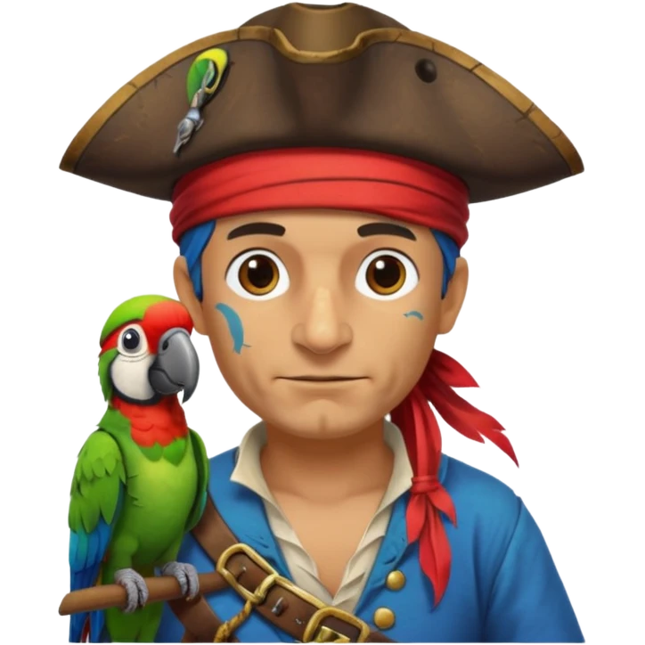 pirate and parrot emoji