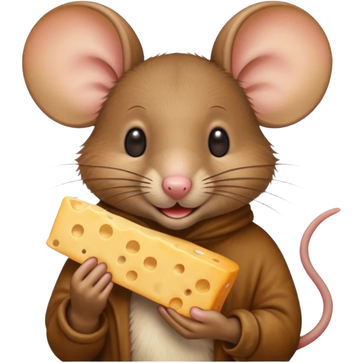 Mouse with cheese in paris  emoji