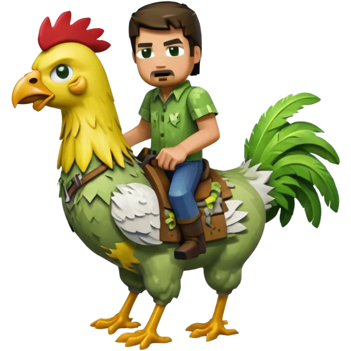 Minecraft Chicken jockey emoji